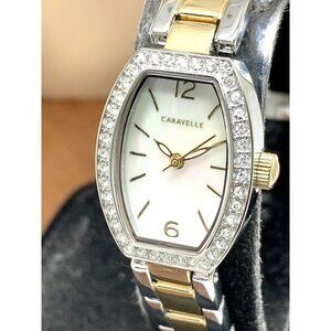 Caravelle by Bulova Women's Watch 45L168 Quartz Mother of Pearl Dial Two Tone